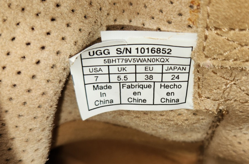 UGG classic unlined perforated mini tan suede ankle boots New Sz 7