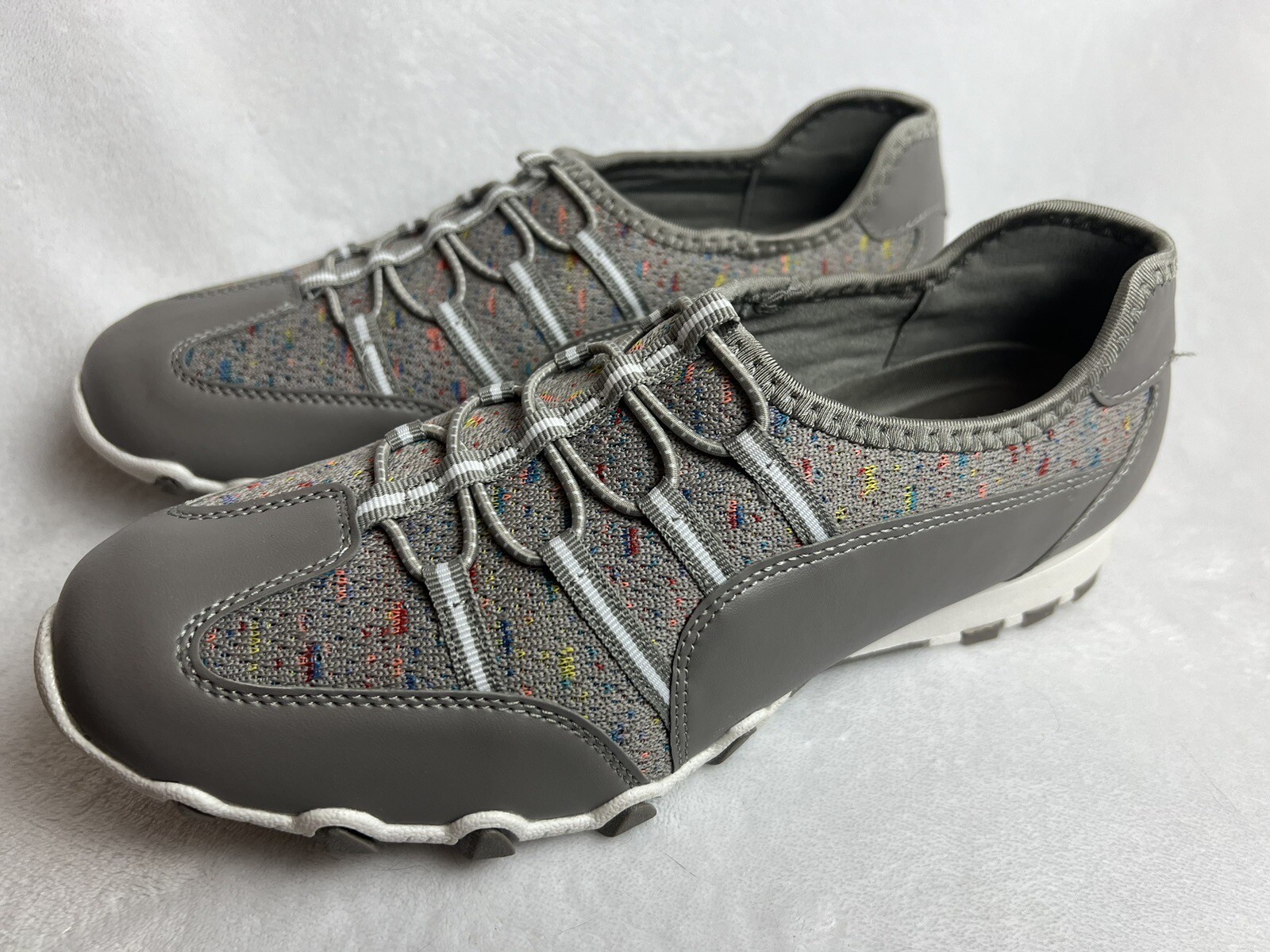 NEW Comfortview Flats Gray Sneakers Shoes Women’s 11 M Slip On CV Sports