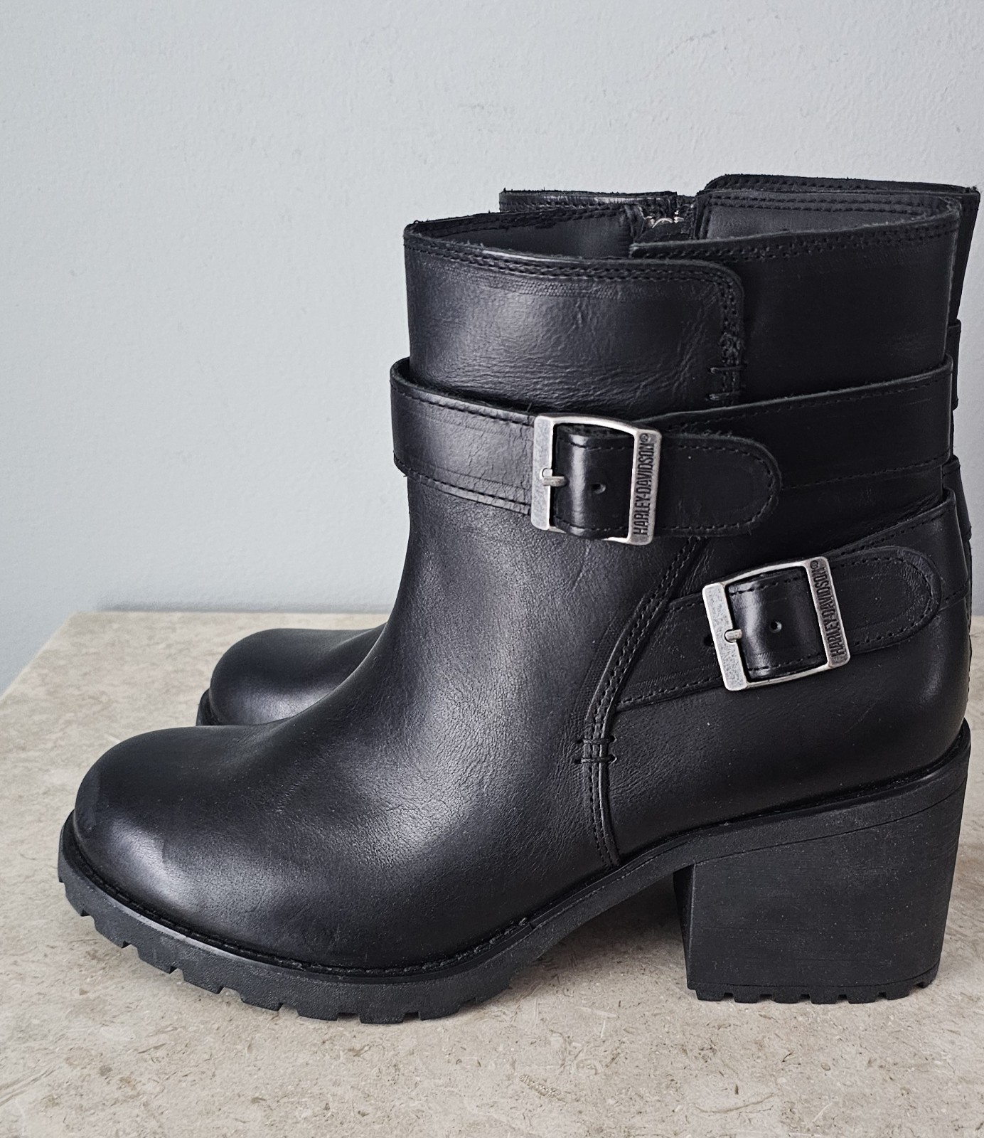 Harley-Davidson Boots Womens 9.5 Black Lalanne Harness D84711 Leather Motorcycle