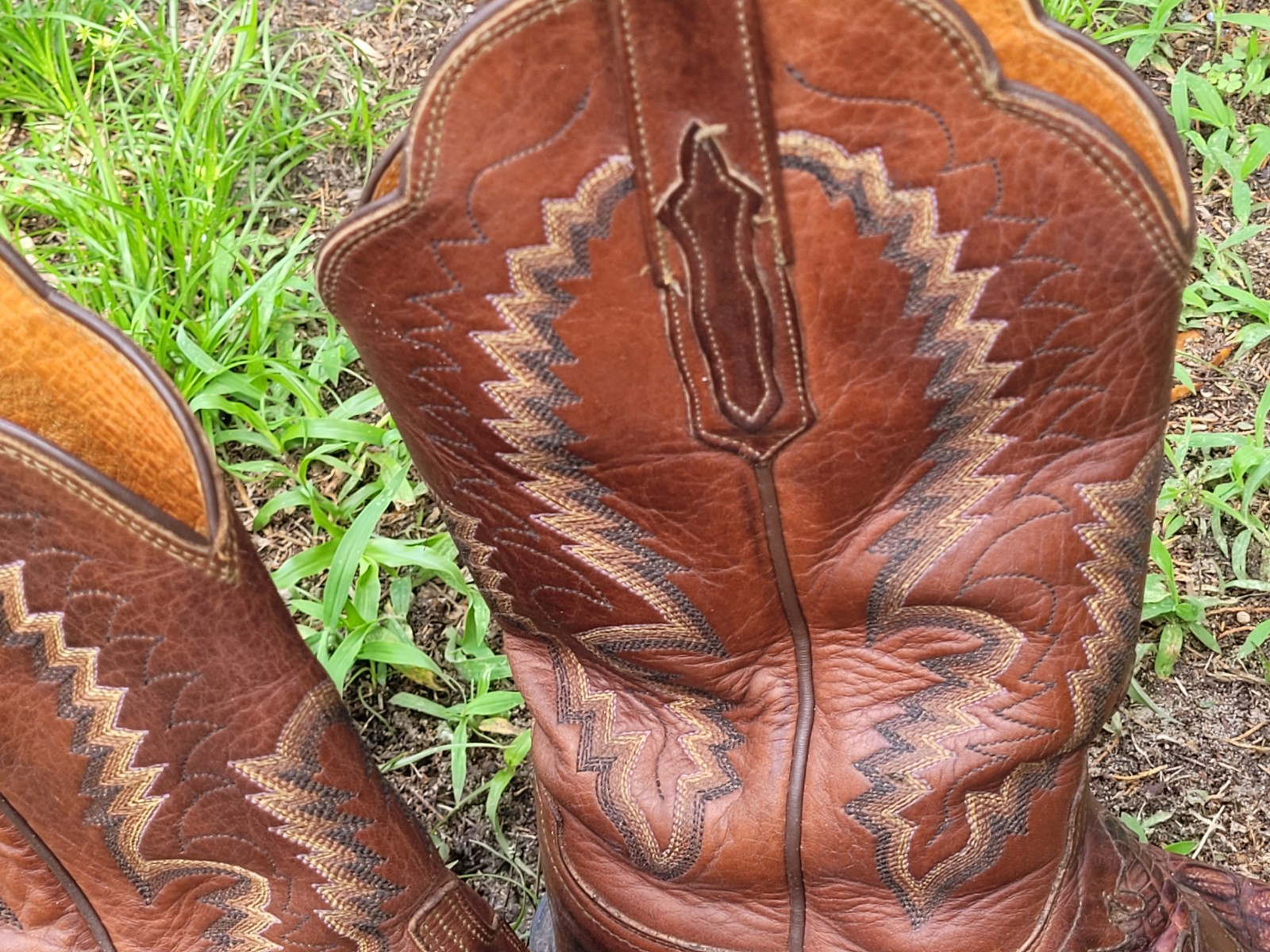 Lucchese Classics Caiman Boots 7.5 B Women’s Square Toe Handmade USA