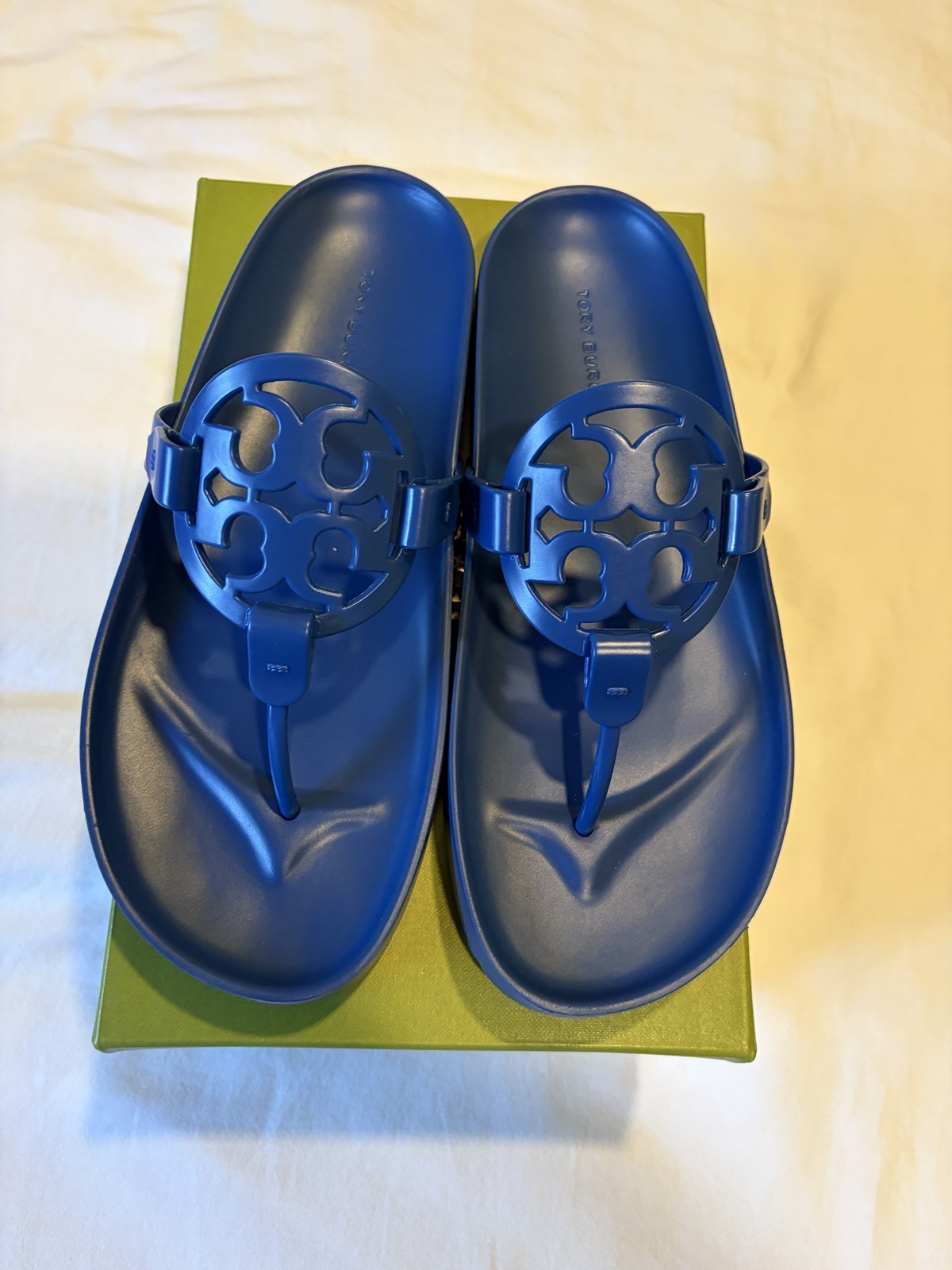 Tory Burch Miller Cloud Lite TPU Sandal Blue Planet Size 6 Lightweight
