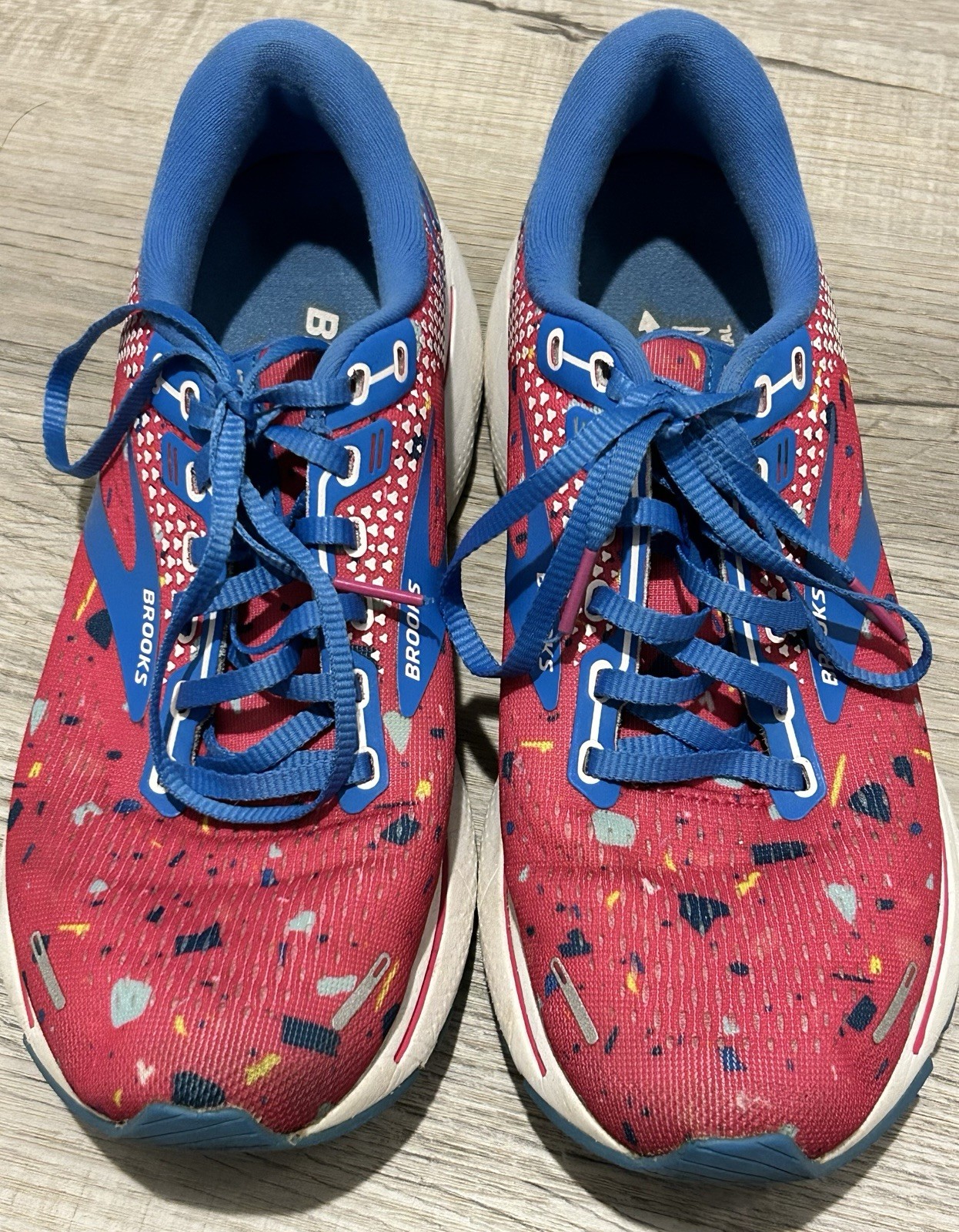 Brooks Ghost 14 Fuse Women’s Running Shoes Size 8 Pink Blue Mesh Athletic EU 39