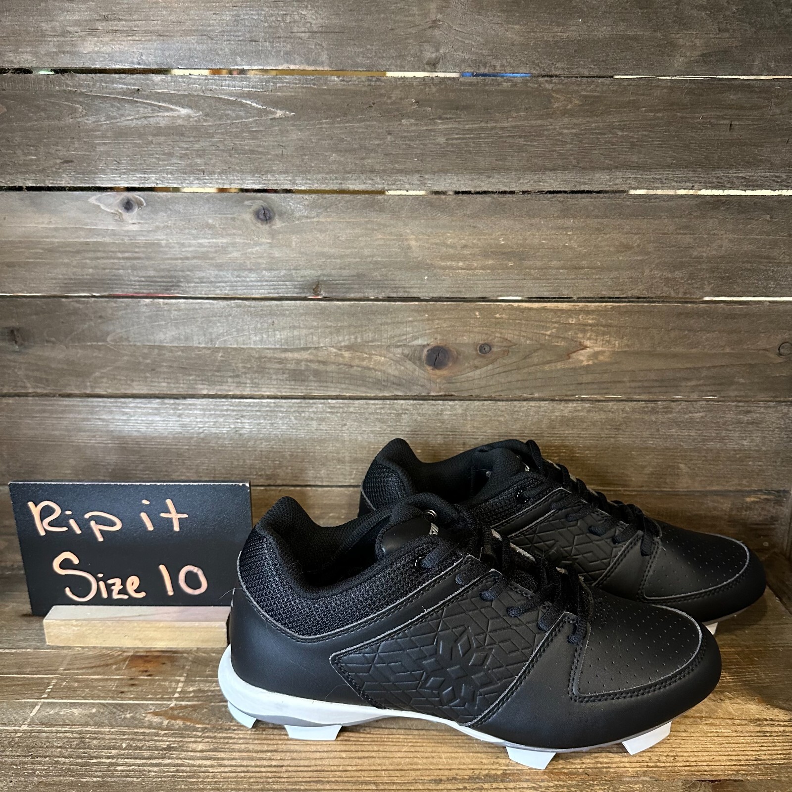 New Womens Rip It Ringor Black Cleats Diamond Softball Shoes Sneakers Size 10 M