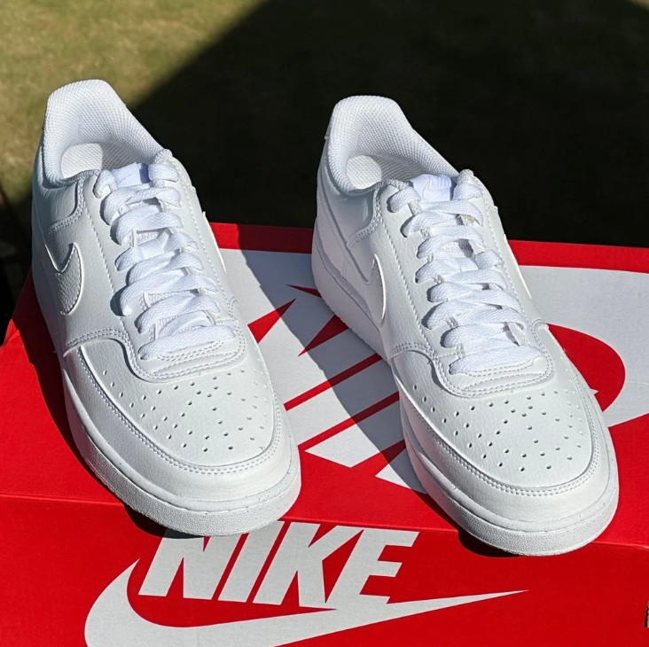 Nike Women’s Court Vision Low Next Nature Triple White Lifestyle Shoes