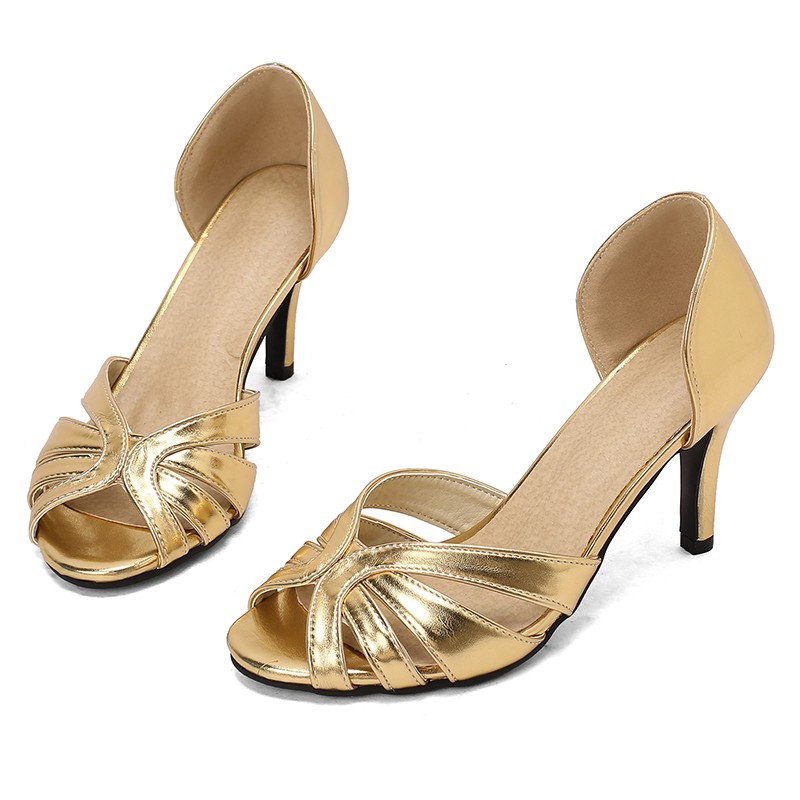 Women’s High Stiletto Heel Faux Leather Peep Toe Sandals Dress Slip On Shoes New