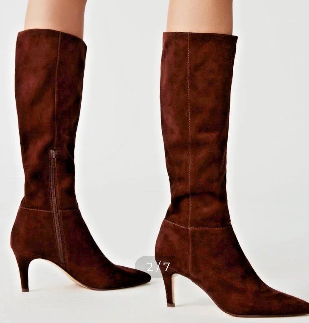 Steve Madden Knee High Boots Womens 10 Brown Suede NEW