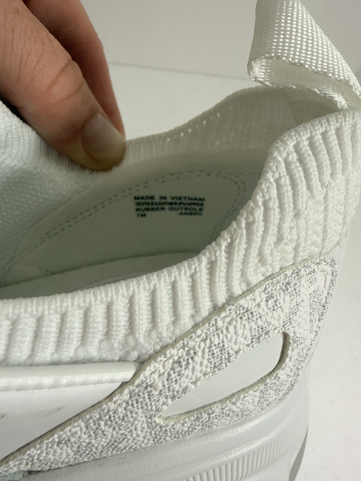Michael Kors Zuma Knit Trainer Size 7 White MK Logo