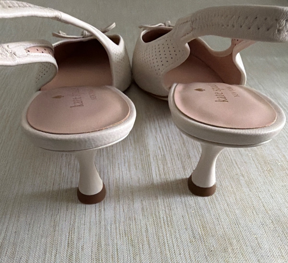 Kate Spade Trish Slingback w/ Kitten Heel Parchment Sz 10.5 $248 SOLD OUT!!