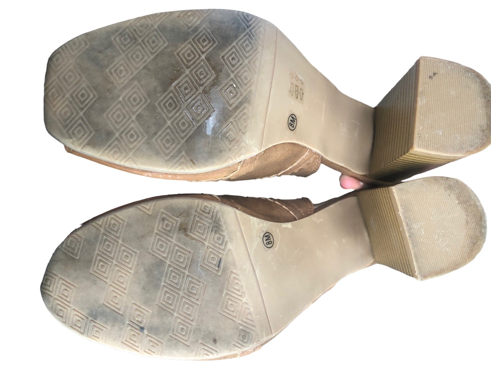 CL by Laundry 3.5” Heeled slip on stretch heel band open toe sandals 8.0M
