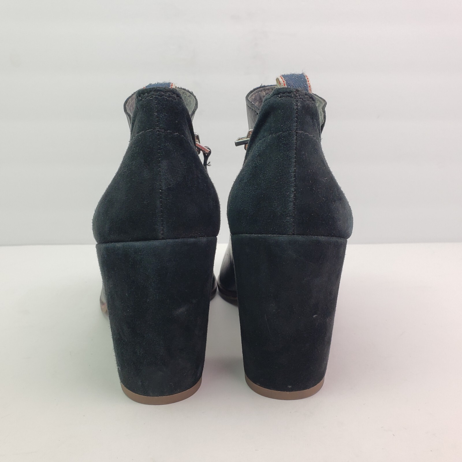 ED Ellen Degeneres Love Womens Size 10 Black Leather 3.25″ Heel Bootie Shoes