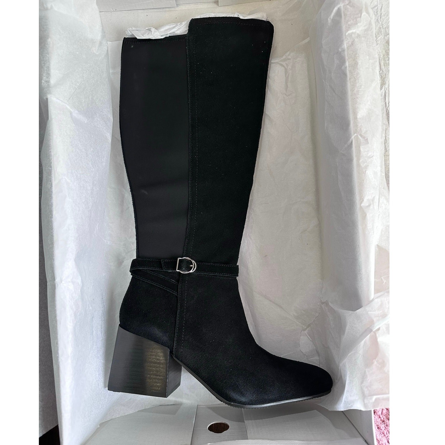 Blonde waterproof knee boots 8