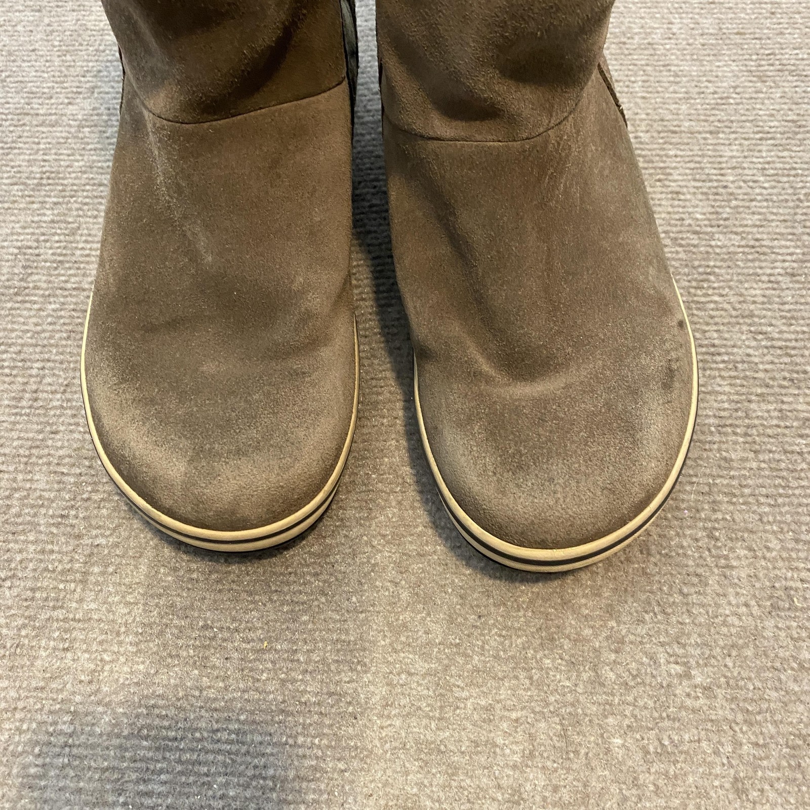 Sorel Snow Boots Womens Size 7 Brown Suede Faux Fur Waterproof NL1975-269