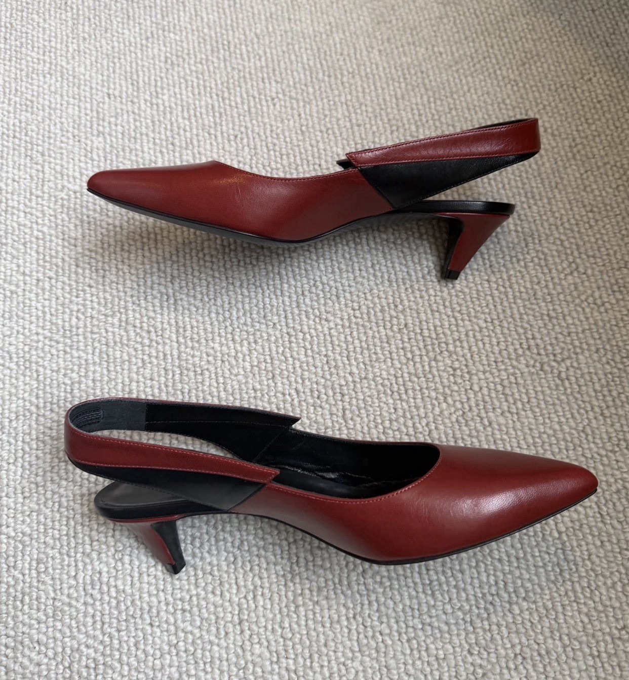 CELINE Women’s Leather Slingback Heels Pointed Toe comes with dustbag sizeEU 36
