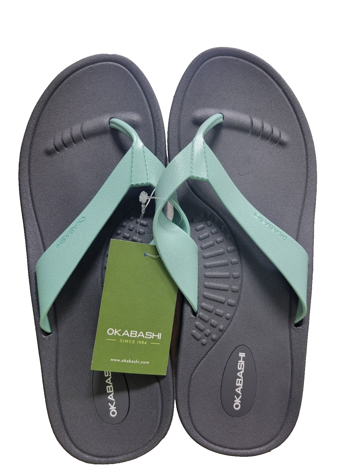 Okabashi Breeze Women’s Flip Flops – Slate/Sea Foam size M/L