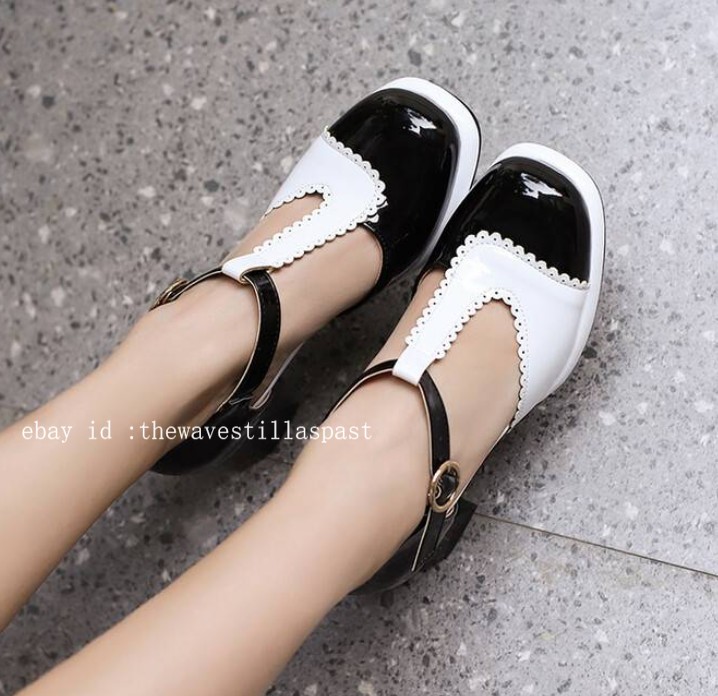 Chic Womens Color Splice Sandals Faux Leather T-strap Casual Dress Party Shoes