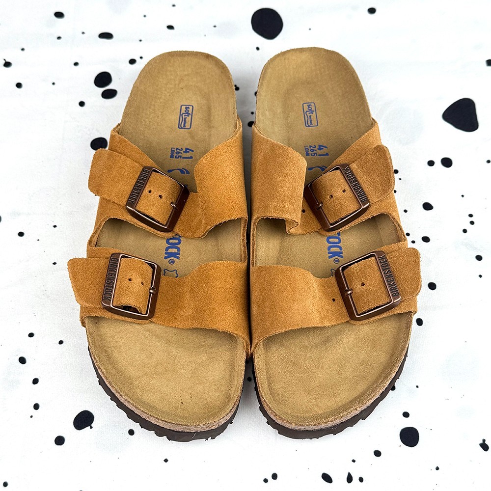 Birkenstock Arizona Narrow/Wide Mink Suede Leather Unisex Sandals 37-45