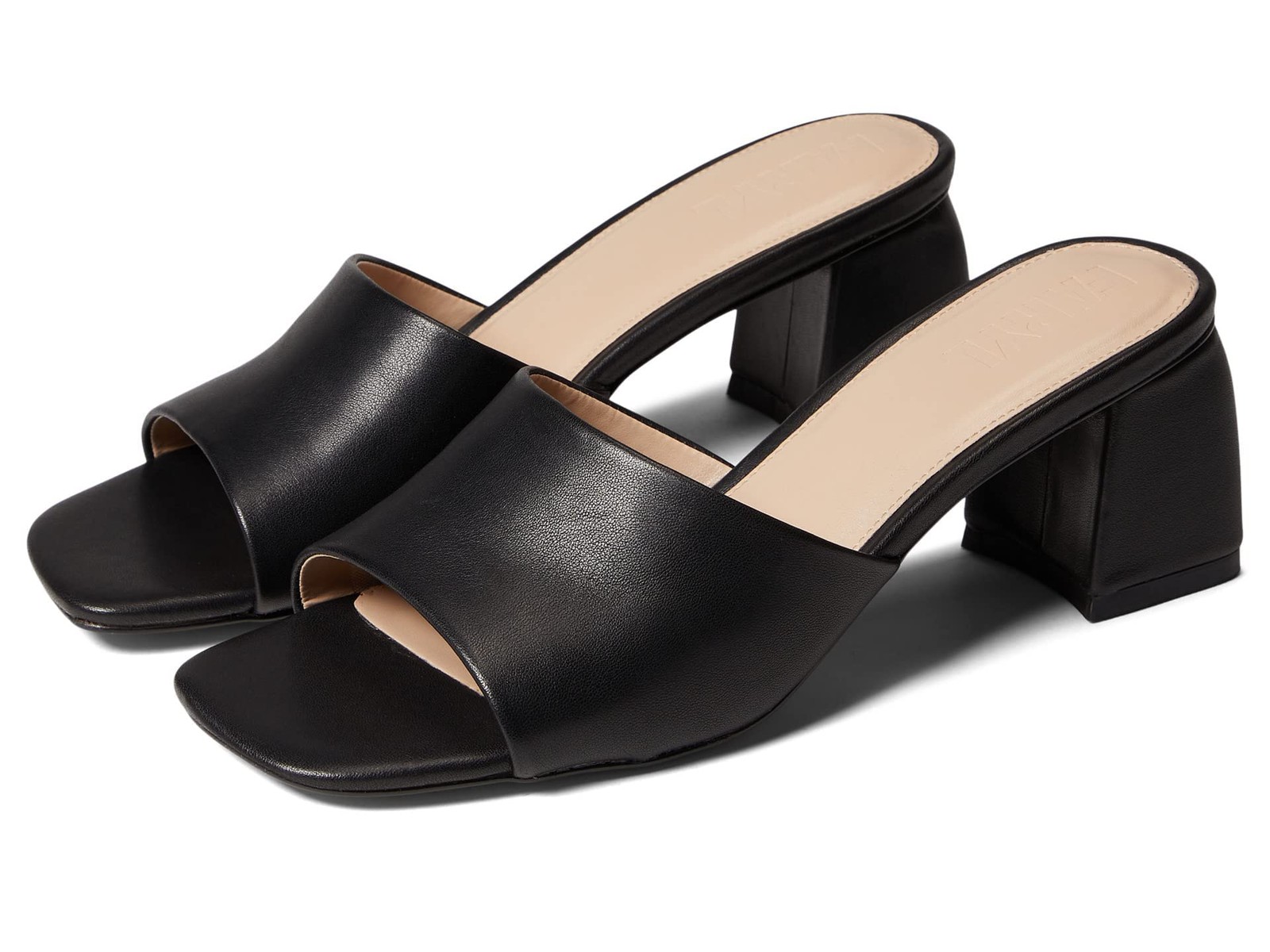 FARYL by Farylrobin Pip Sandals for Women,Black Leather