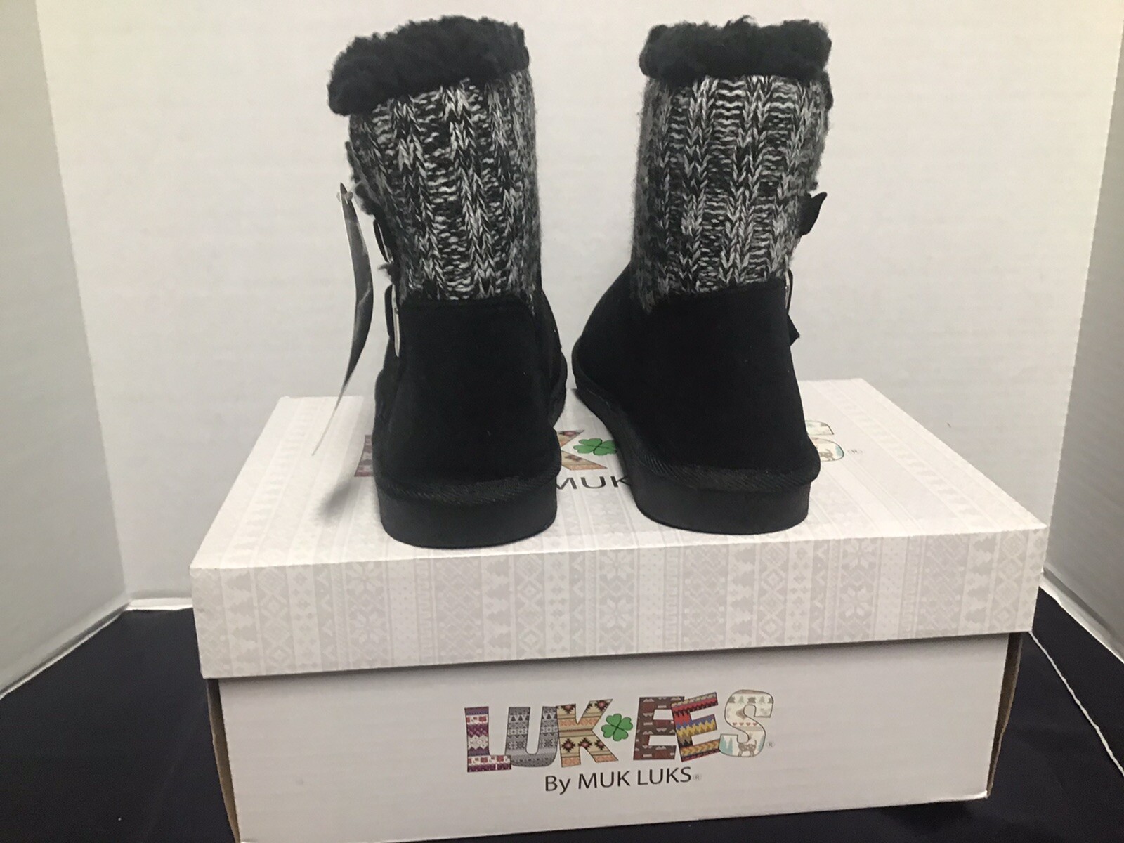 LUKEES by MUK LUKS Womens Winter Alyx Boots Fashion Black Size 6 New