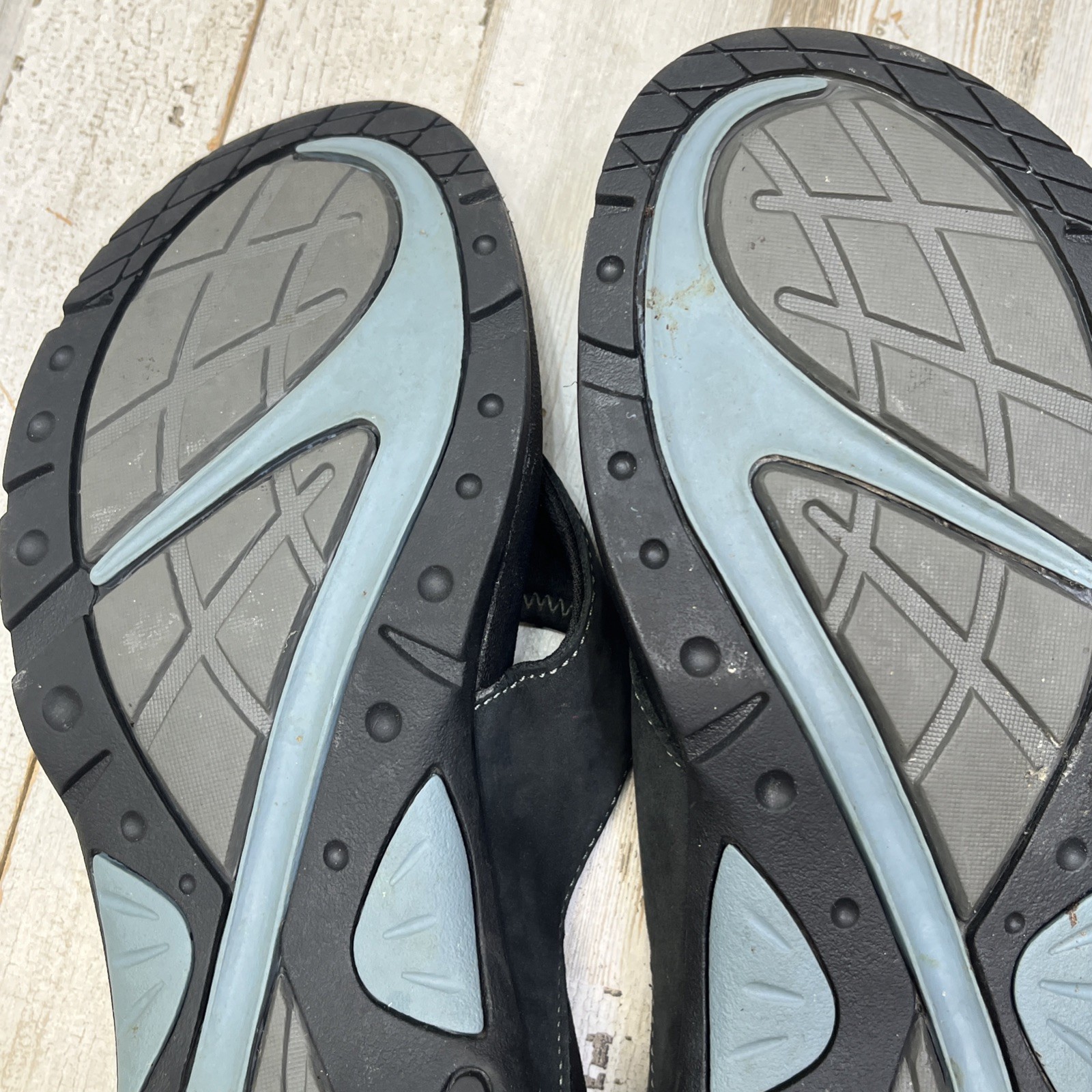 Abeo Balboa W400 Sandals Flip Flops Thongs Women’s Sz 8.5N Leather/Textile Black