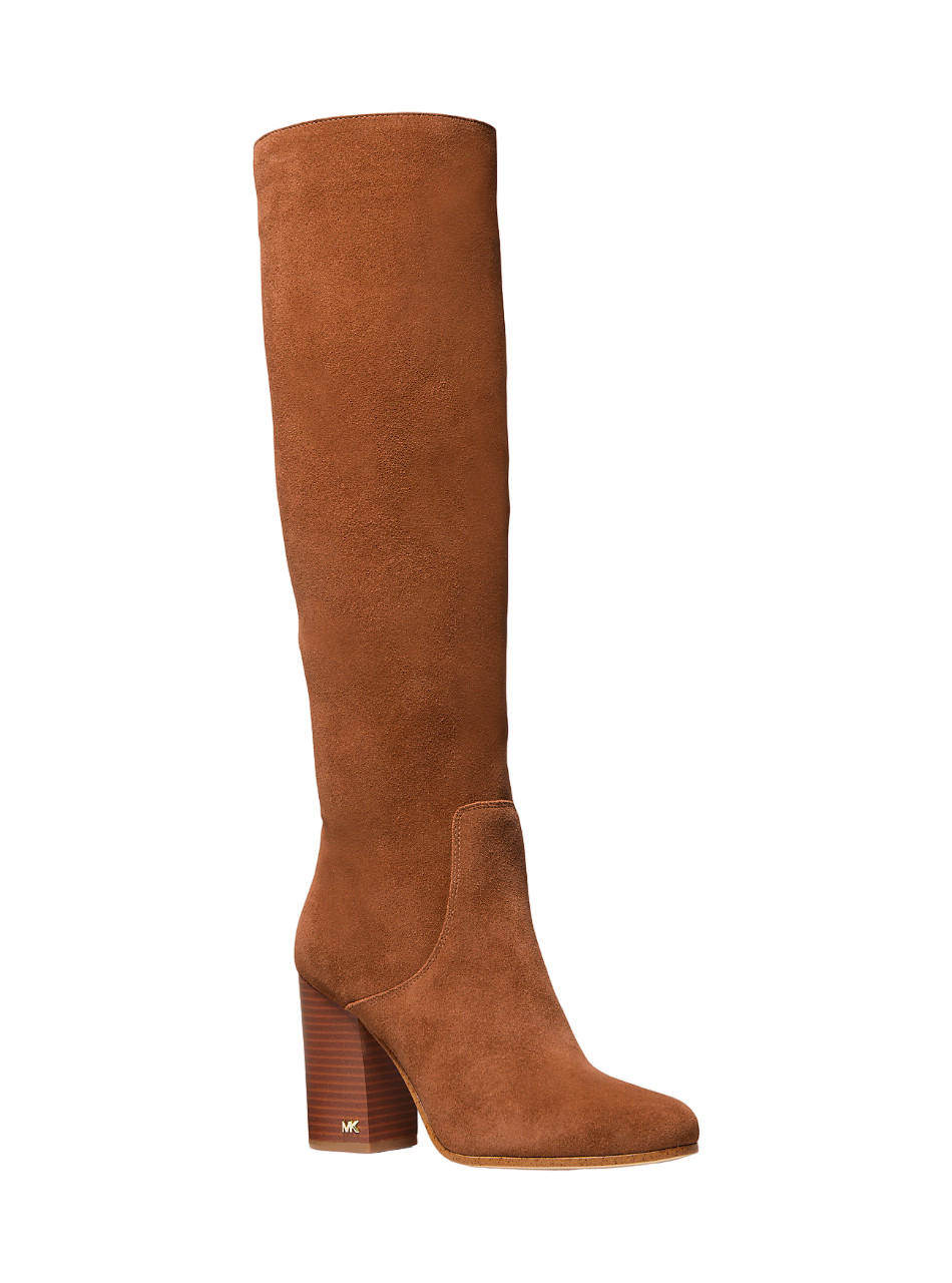 Michael Kors Jocelyn Suede Boot Black/Luggage 6/6.5/7/7.5/8/8.5/9/9.5/10 Nib$355