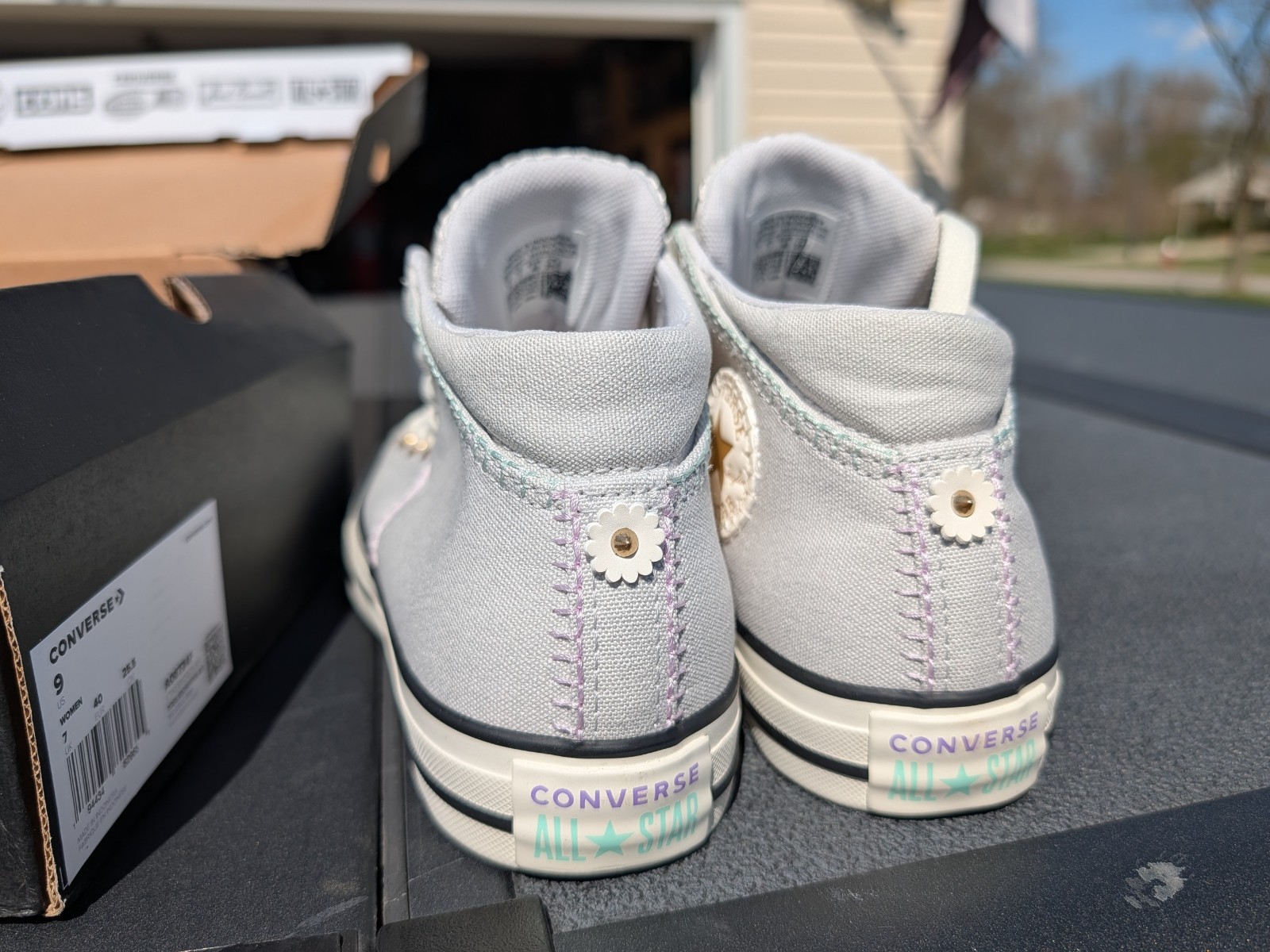 New Size 7 – Converse Chuck Taylor All Star Platform High White Fossilized Black