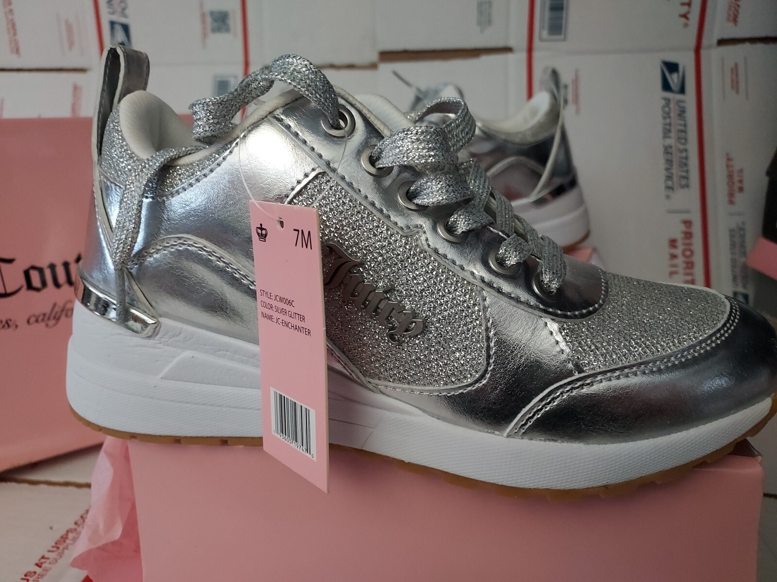 Juicy Couture Womens Enchanter Casual Fashion Sneakers Size 7 Medium (B,M) #00t
