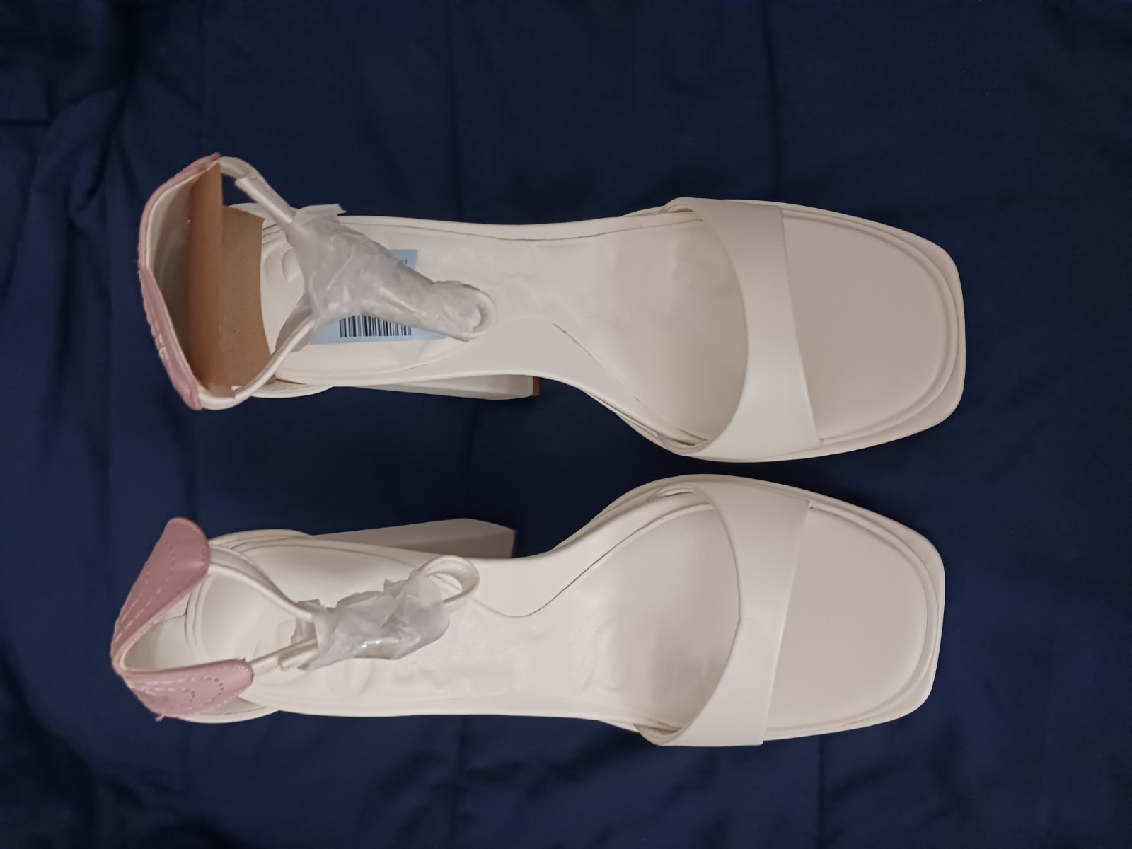 Olivia Miller Women’s AMOUR Platform Heel White Pink Pin-up Sz 9 5in Heel New