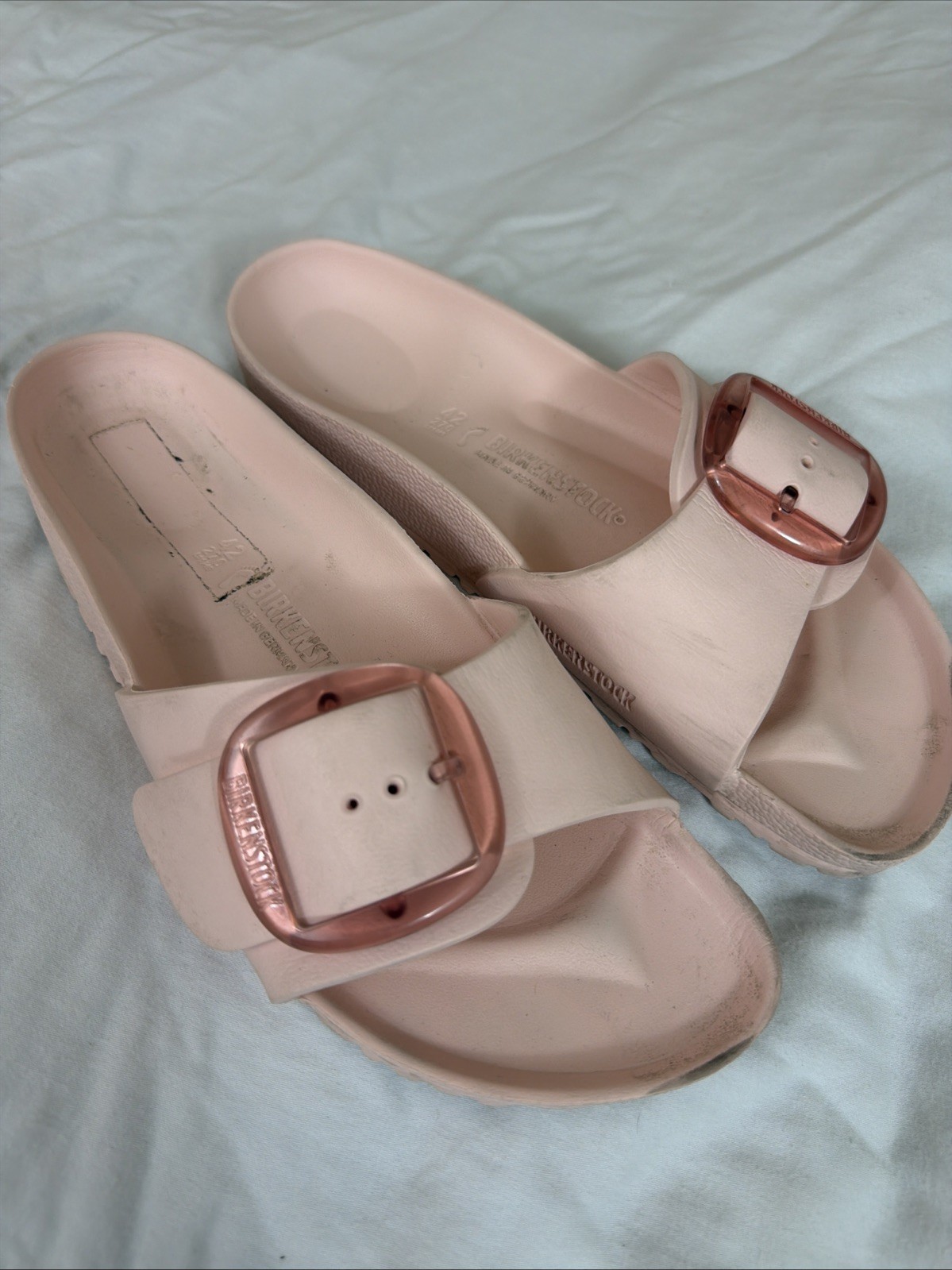 Birkenstock Madrid Big Buckle EVA Sandals Light Rose Size 42 Womens 11