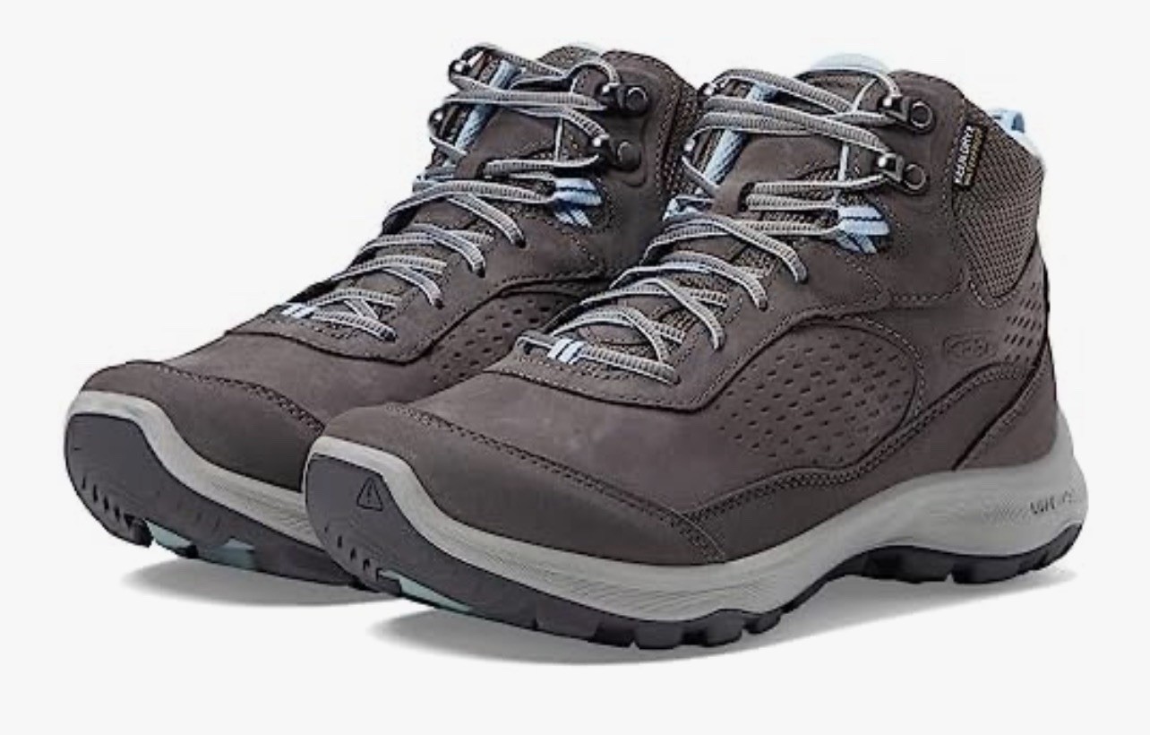 NEW KEEN Women’s Terradora Explorer Mid Waterproof Hiking Boots Gray/Sky Size 12