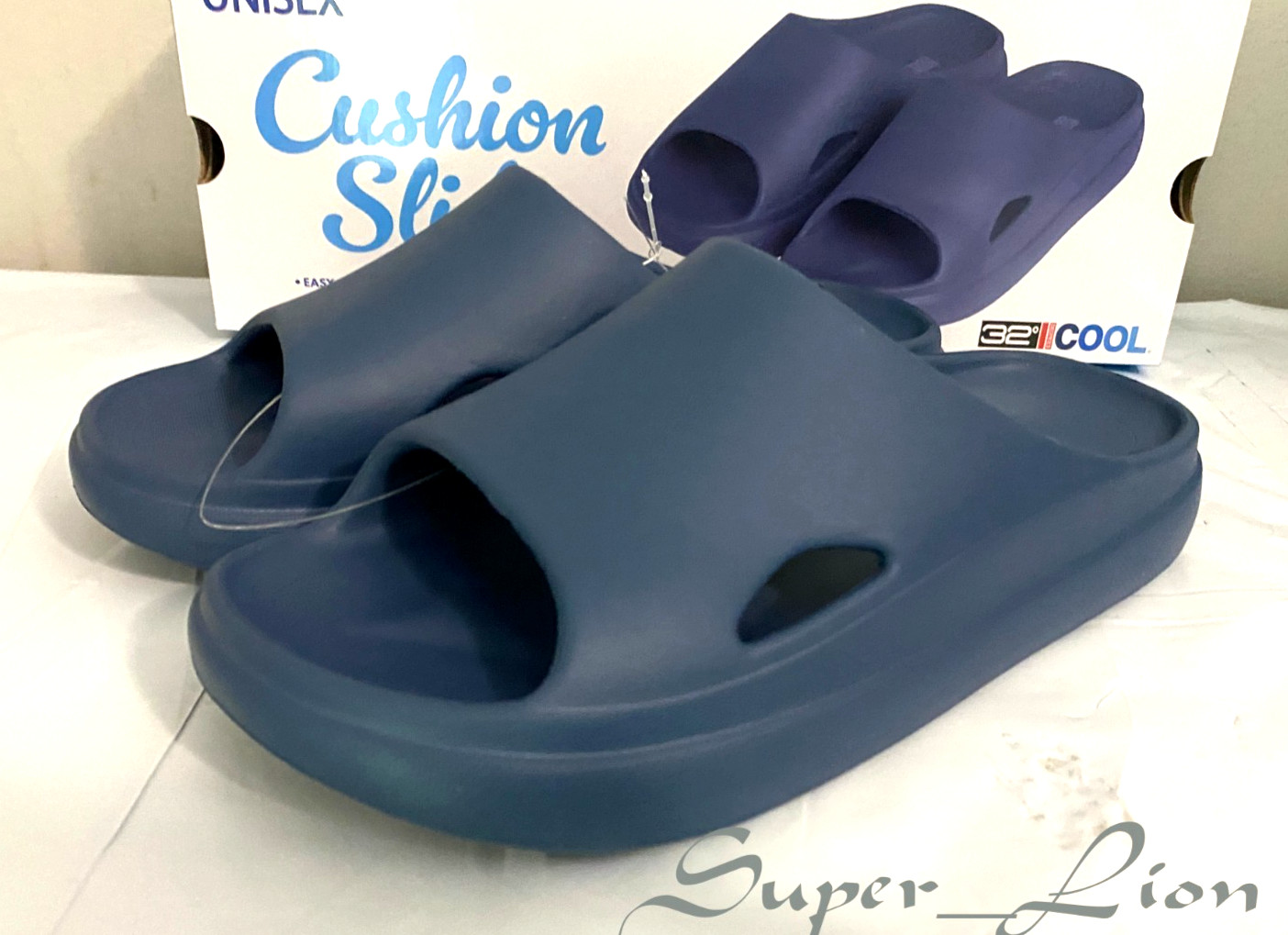 NEW 32 Degrees Cool Unisex Cushion Slide Sandals – PICK SIZE – NAVY