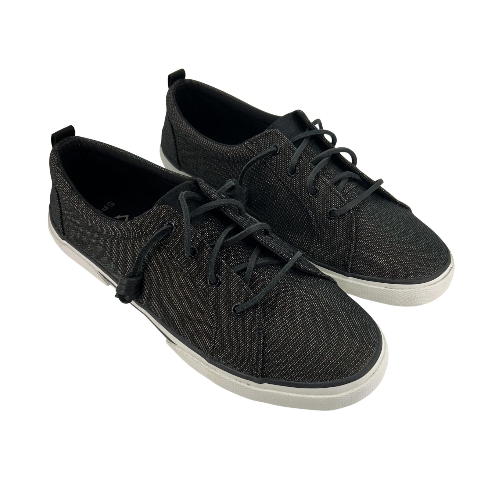 Sperry Pier Wave LTT Shoes Womens Size 10W Black Iridescent Memory Foam Sneakers