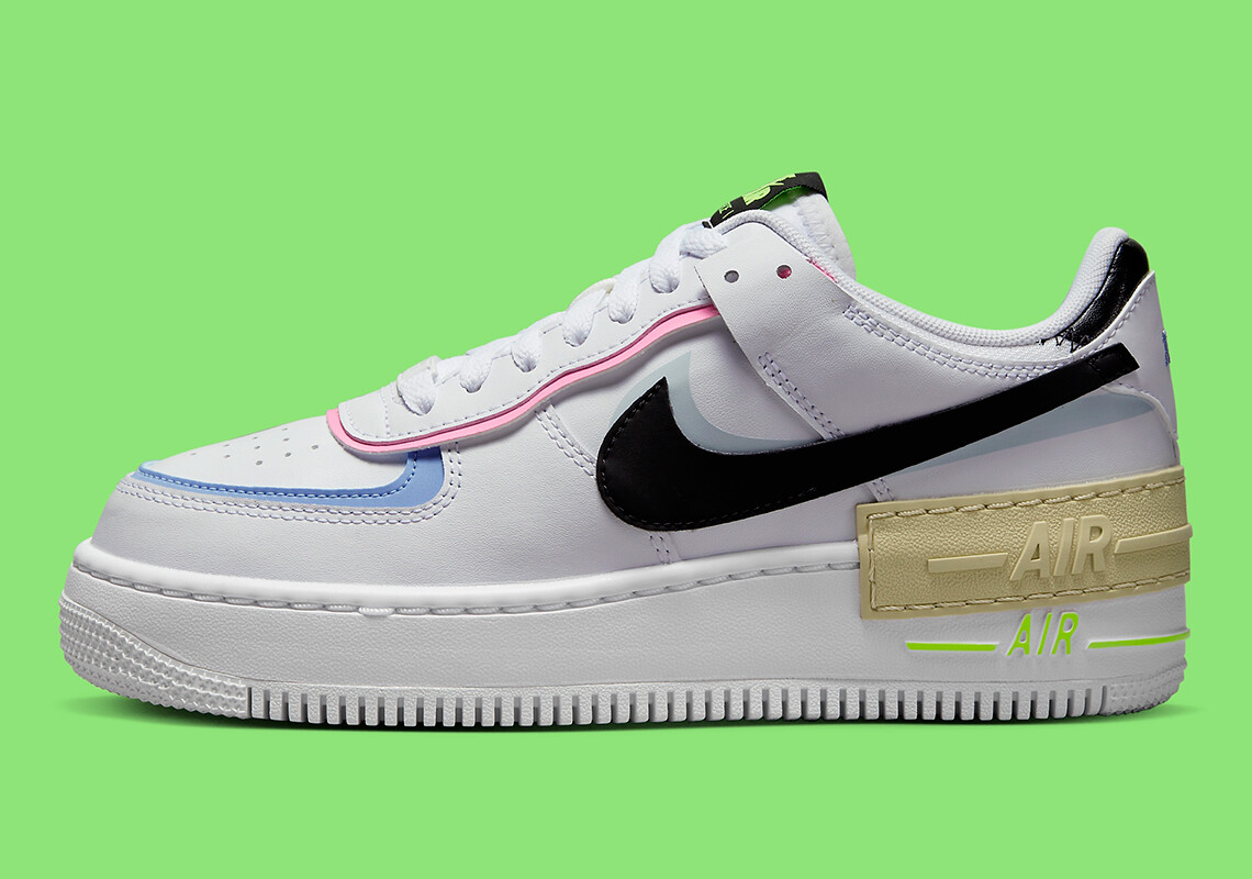 Women’s Nike Air Force 1 Shadow Pastel Multicolor Gold Nby FJ0735-100 sz 11