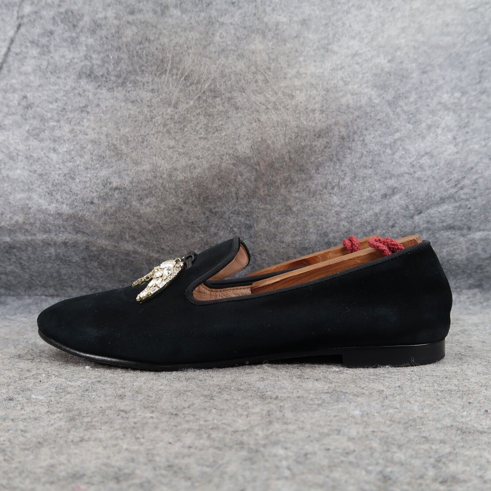 Giuseppe Zanotti Shoes Women 36 Slipper Loafer Shark Crystal Charm Fashion Black
