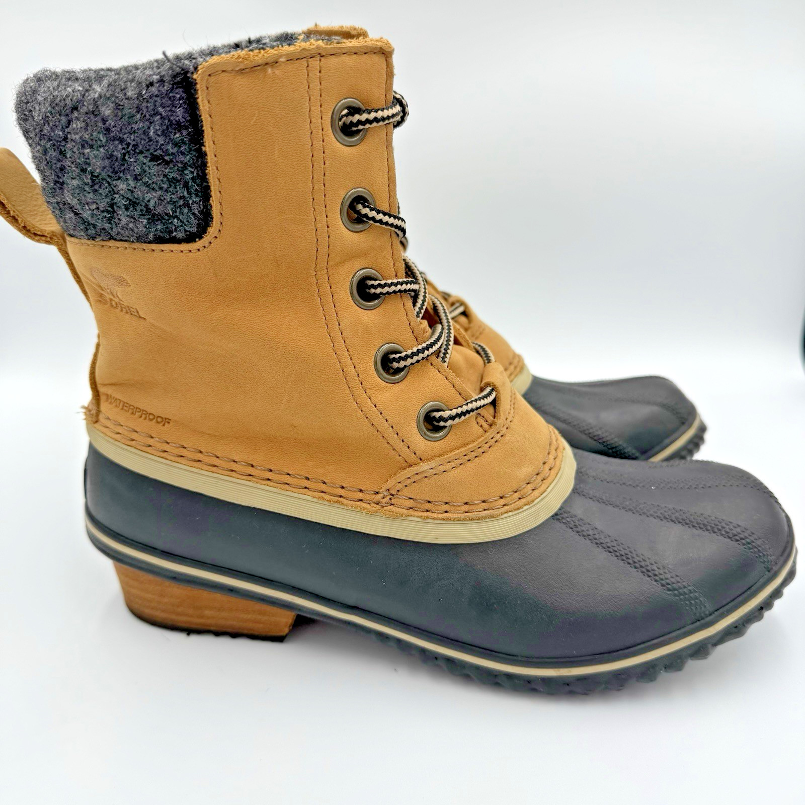 SOREL Slimpack II Lace Duck Ankle Winter Spring Boots Waterproof Women’s SZ 8.5