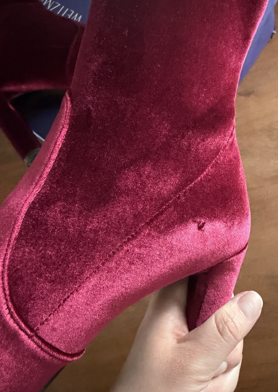 Stuart Weitzman Scarlet Stretch Velvet Clinger Ankle Boots