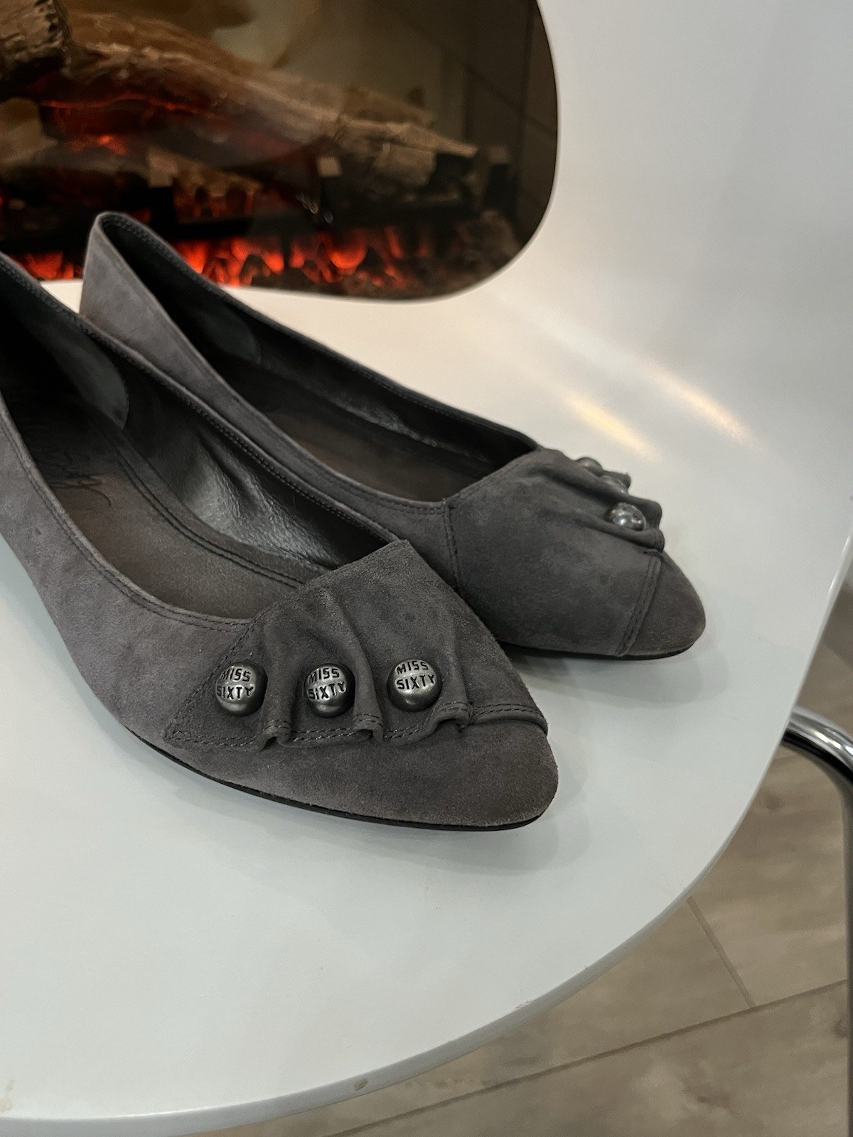 🔥RARE Miss Sixty 00’s Vintage Suede Ballets Y2K Flats Shoes Puma Vibe Size 39