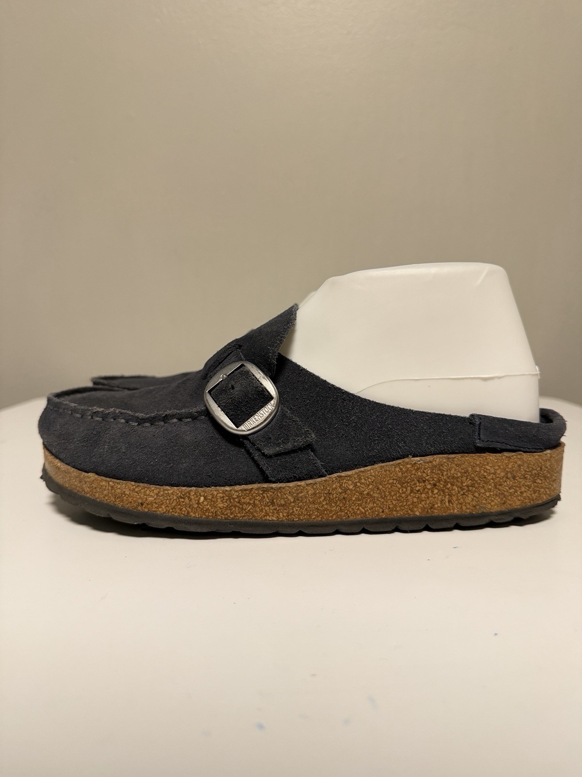 BIRKENSTOCK BUCKLEY SUEDE LEATHER Clogs Navy Blue Women’s US 7-7.5 Medium
