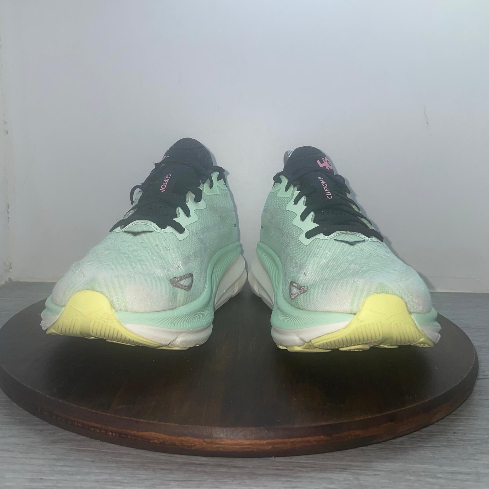 Hoka Clifton 9 Shoes Womens 8 Medium B Mint Fluorite Snow Melt 1127896 MNW