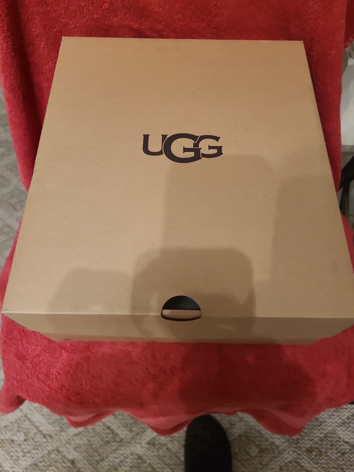 UGG Mini Bailey Logo Strap Boots Flat Ankle Booties Violet Night Suede US Size 9