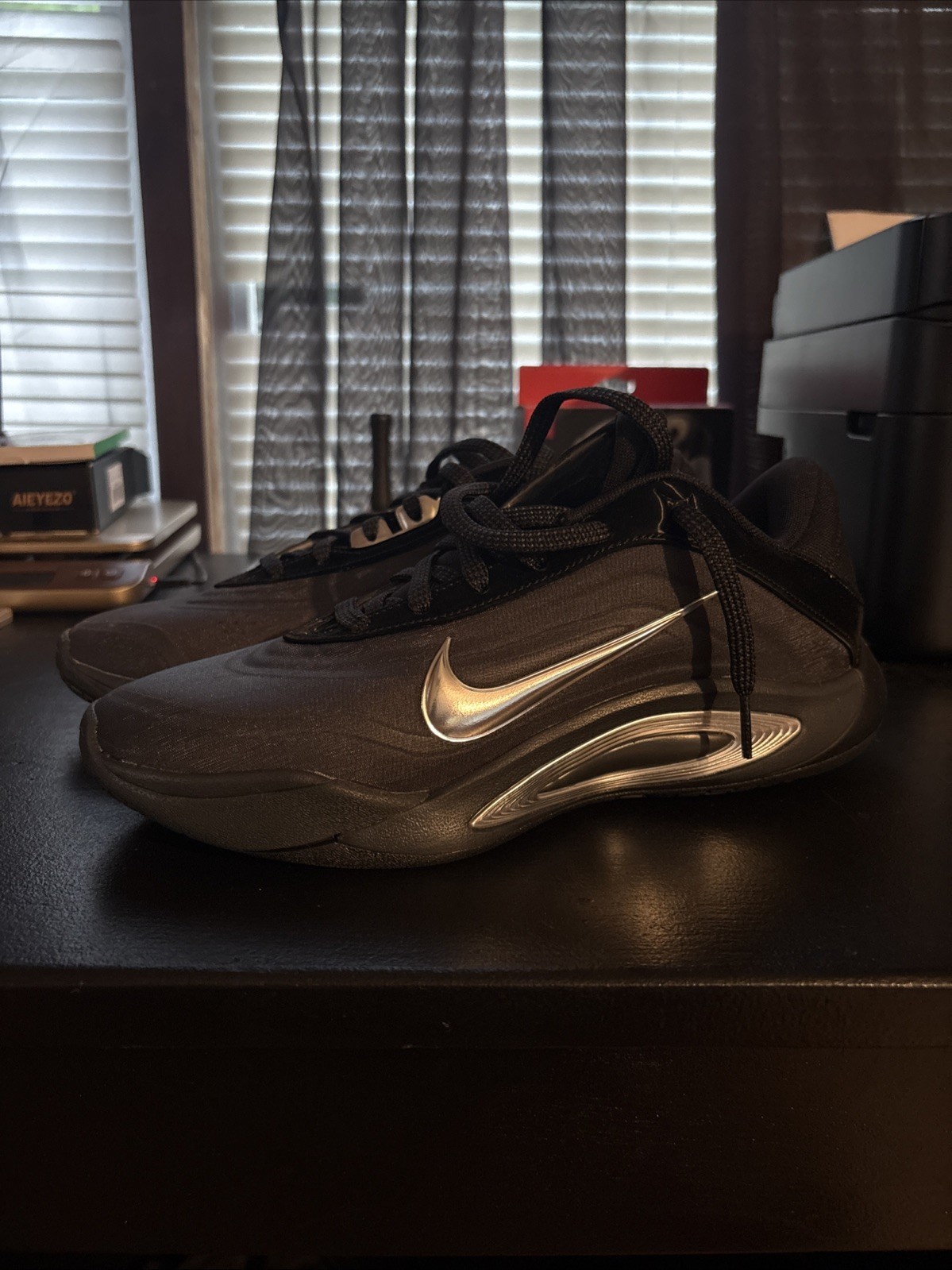 Nike A’One Black Smoke Grey FZ8605 002 Womens Size 10 NEW Basketball Shoes