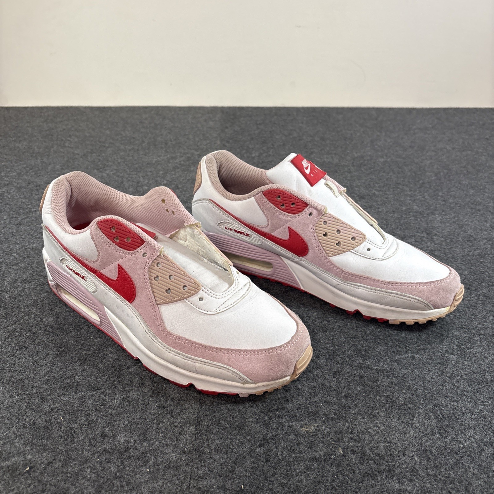 Nike Air Max 90 Love Letter Valentines Day ‘21 Pink Red White DD8029-100 Size 12