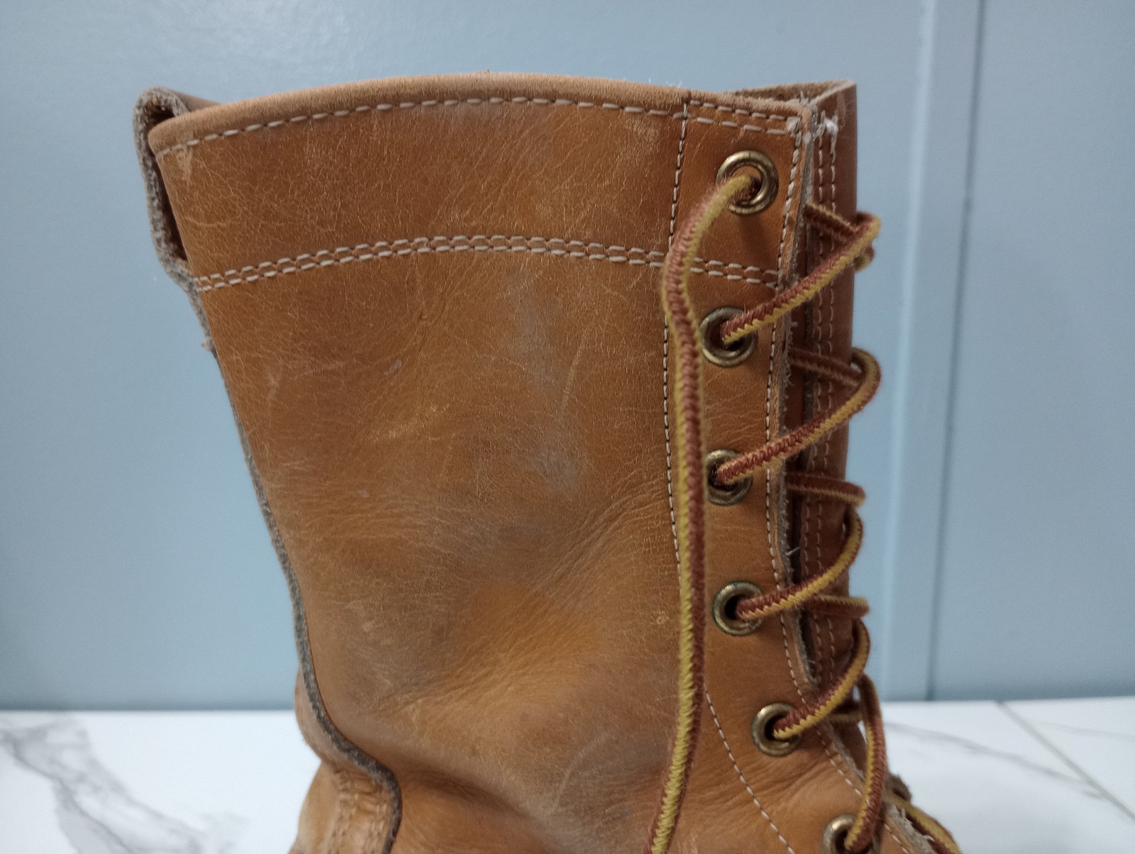 LL Bean Maine Hunting Shoe Women 6 Made In USA Outdoor Leather Brown