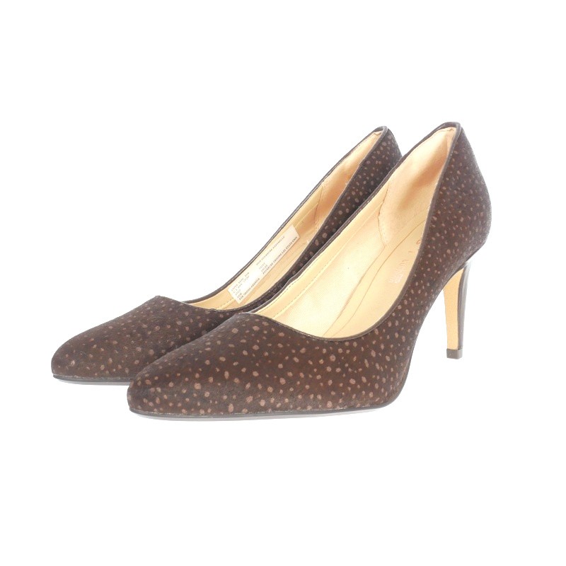 Clarks Laina Rae Harako Pumps UK3.5 22.5cm Dark Brown Leather New