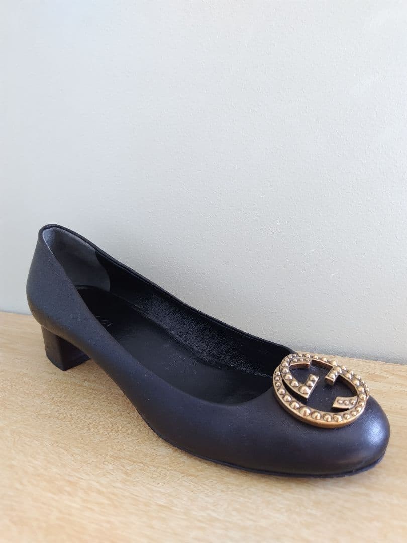 GUCCI Shoes Pumps Heel Interlocking G EU 36.5 US 6.5 Authentic