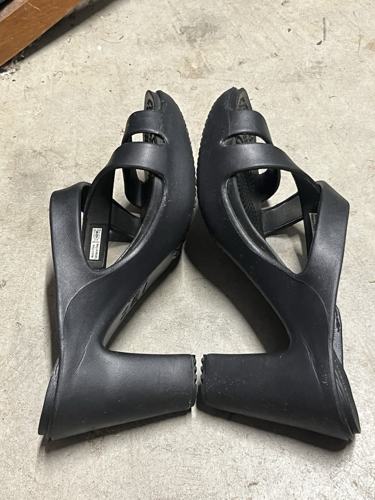Crocs Cyprus IV Black / Black block heels sandals 10 / 41.5