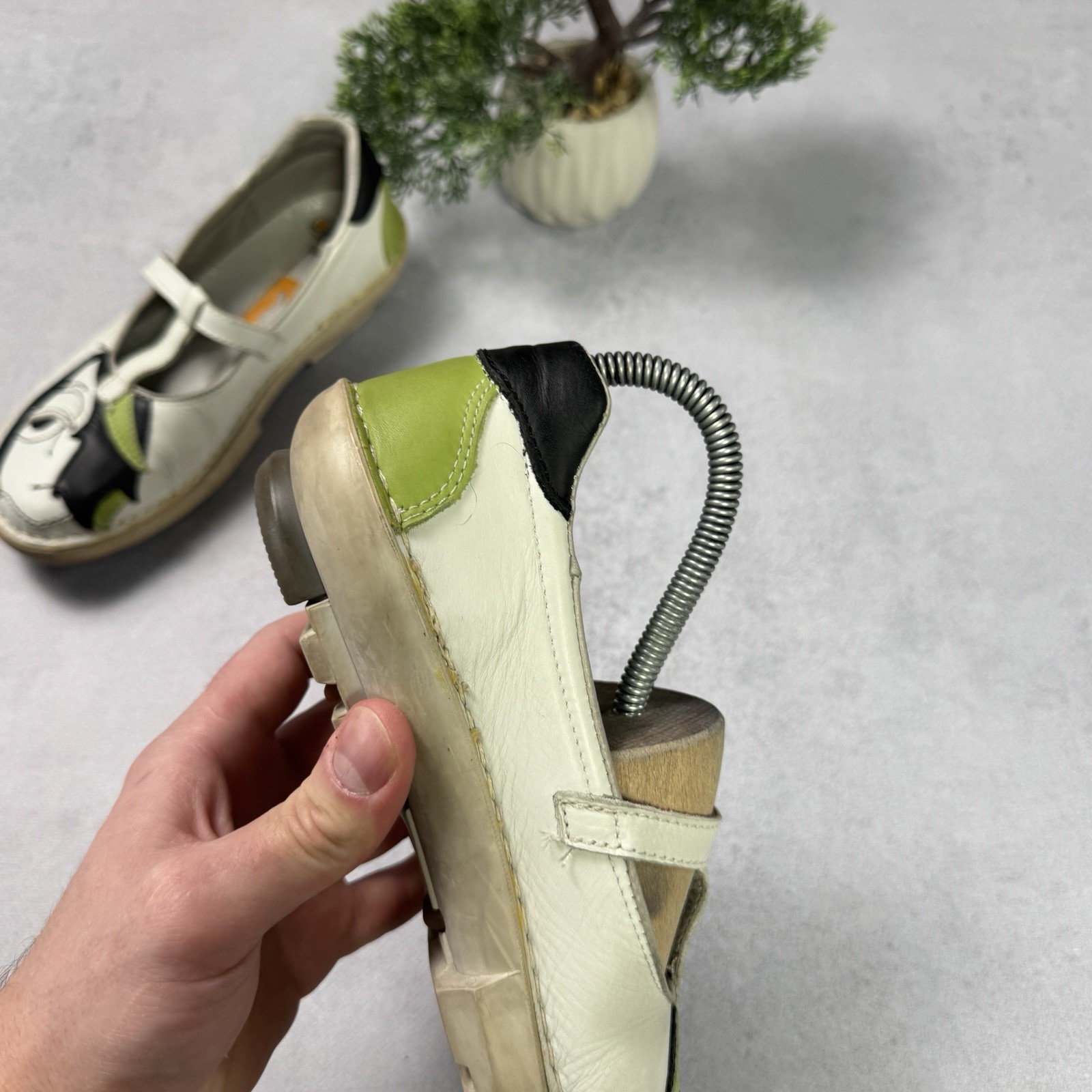 Vintage The Art Women Balerina Chuncky Shoes Flats Sandals EU 38 US 8