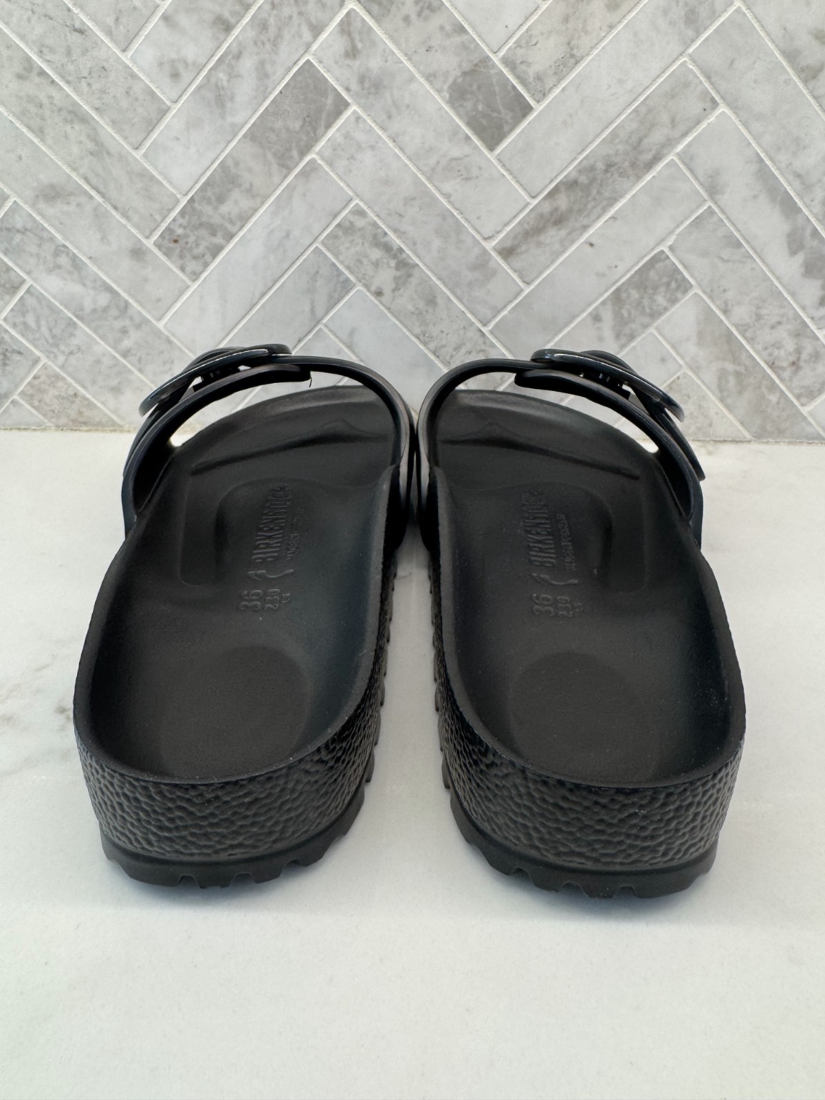 Birkenstock Madrid Big Buckle EVA Essentials Sandals Womens 5 36 Black Slides