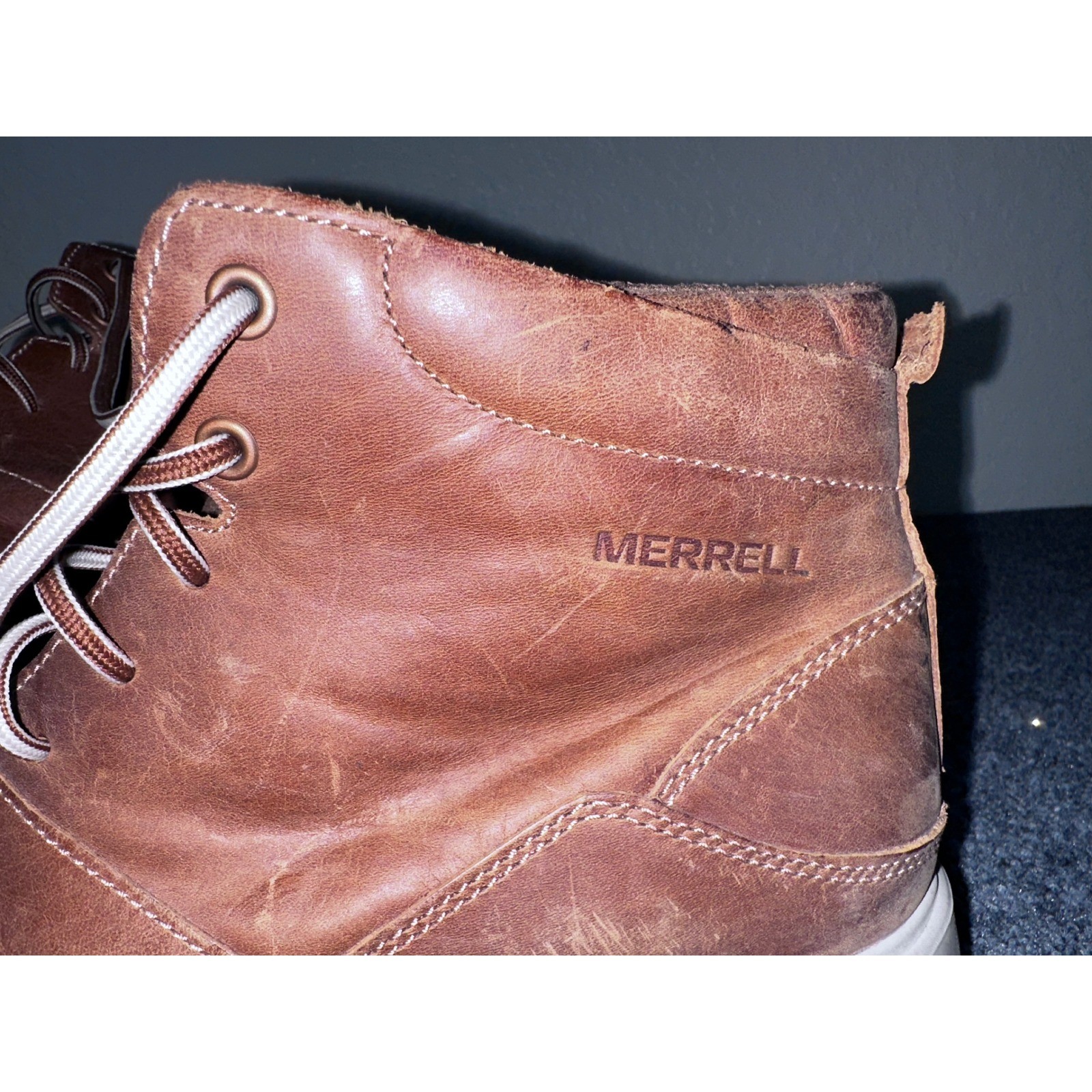 Merrell Brown Sugar Leather Chukka Boots Womens 11 Brown Mid Top