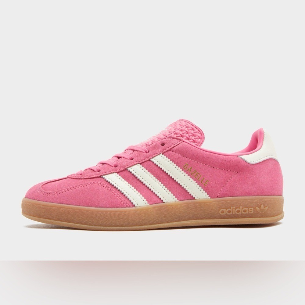 Adidas Gazelle Indoor Pink bubblegum white Sneakers size 7 in box