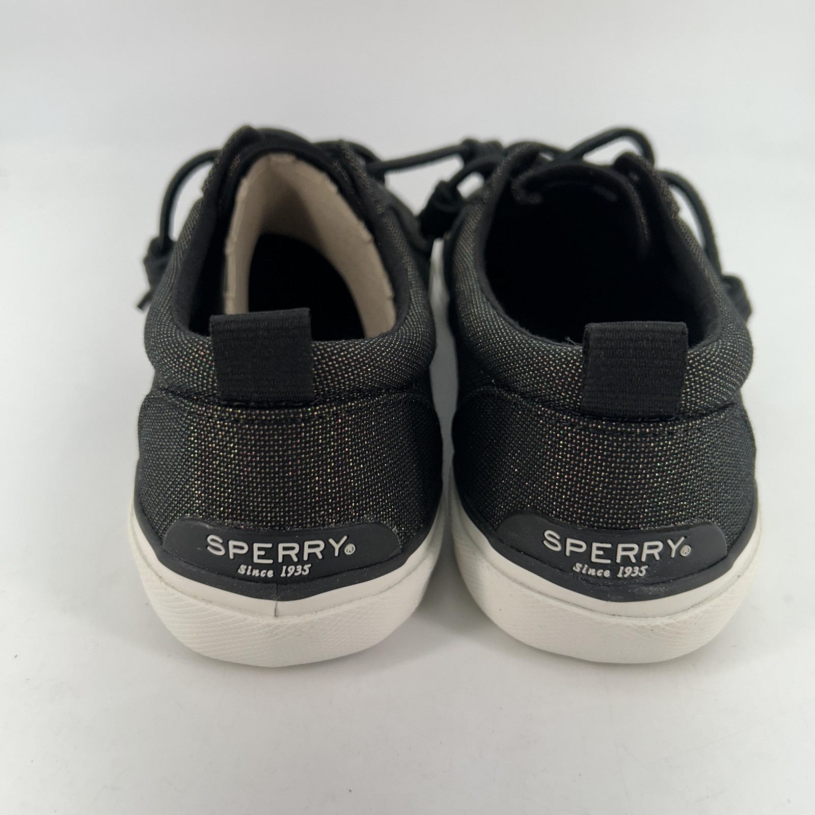 Sperry Pier Wave LTT Shoes Womens Size 10W Black Iridescent Memory Foam Sneakers